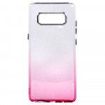 Wholesale Galaxy Note 8 Gradient Armor Hybrid Case (Hot Pink)